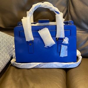 Michael Kors - Hamilton Electric Blue leather Satchel